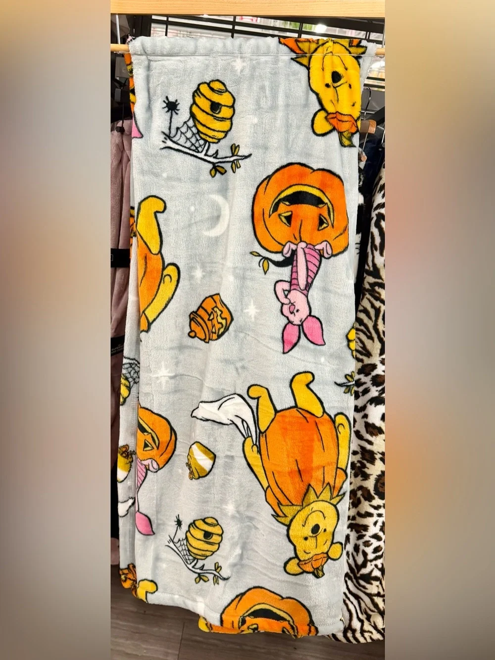 winnie the pooh halloween plush blanket throw
